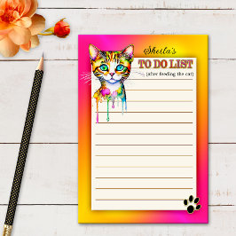 Färglöst, roligt Kattunge att göra lista Post-it Block
