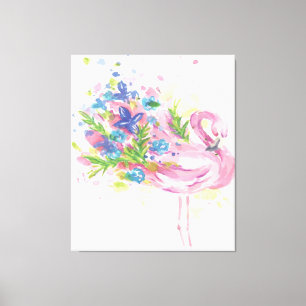 Färglöst Rosa Flamingo Print Art Älskare Canvastryck