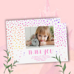 Färglöst Rosa Stars Birthday Kids Girl Photo Tack Kort<br><div class="desc">Färglös Rosa Stars Birthday Kids Girl Photo Tackto You Card. Tack för din rosa-födelsedag för dina vänner och din familj. Ladda upp fotot och anpassa kortet med ditt namn och din text. Kortet har färgstarka stjärnor och fläckar. Underbart som tack för att du fick kort för flickor.</div>
