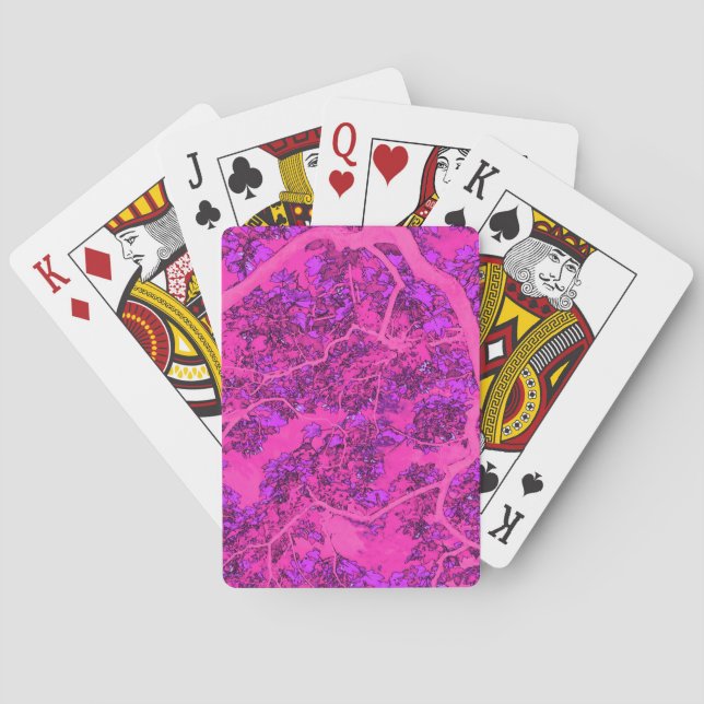 Färglöst rosa träd casinokort (Baksidan)