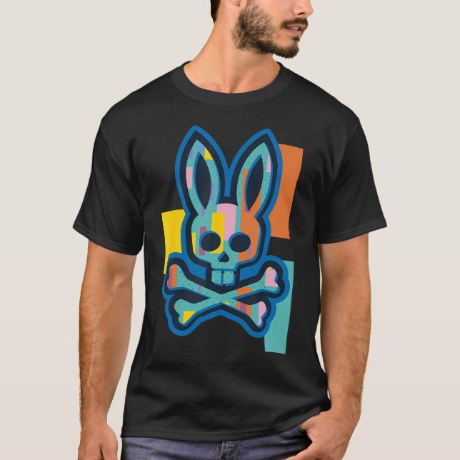 Färglöst skal och korsben Dabbit Bunny Chr T Shirt (Framsida)