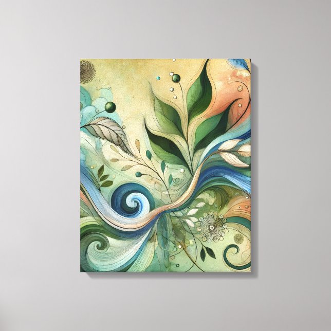 Färglöst skrivning av naturområdet Canvas Art (Framsida)