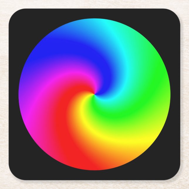 Färglöst skruvhjul med blandad Färg Underlägg Papper Kvadrat (Framsidan)