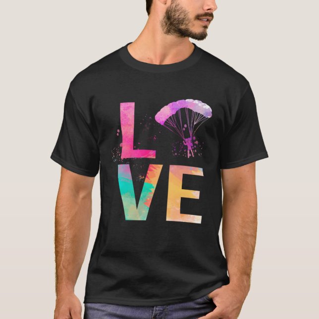 Färglöst Skydiving Mamma Skydiving T Shirt (Framsida)