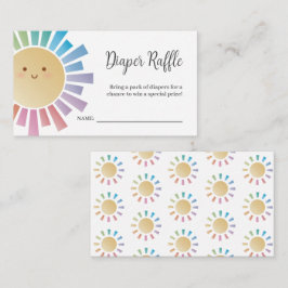 Färglöst solljus Babykläder Diaper Raffle Biljett Tilläggskort
