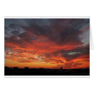 Färglöst solnedgång hälsningskort