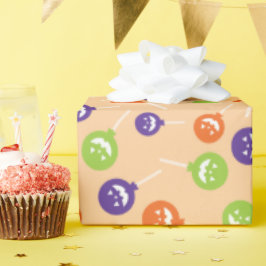 Färglöst sötad Halloween-Lollipops Sömlös Creepy Presentpapper