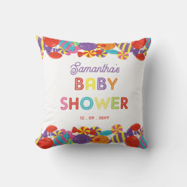 Färglöst sötad Roligt Kandy Baby Shower Kudde