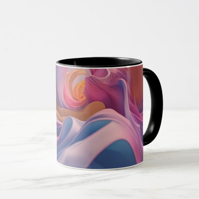 Färglöst Stänk-kaffe Mugg - Bred och ljusstark des (Framsida höger)