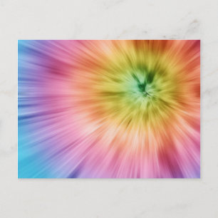 Färglöst Starburst Tie Dye Vykort