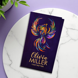 Färglöst Stigning Phoenix Bird Visitkort