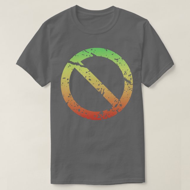 Färglöst stopptecken t shirt (Design framsida)