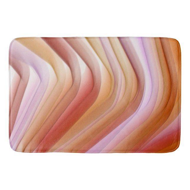 Färglöst, strimlad Abstrakt Bath Mat Badrumsmatta (Framsidan)