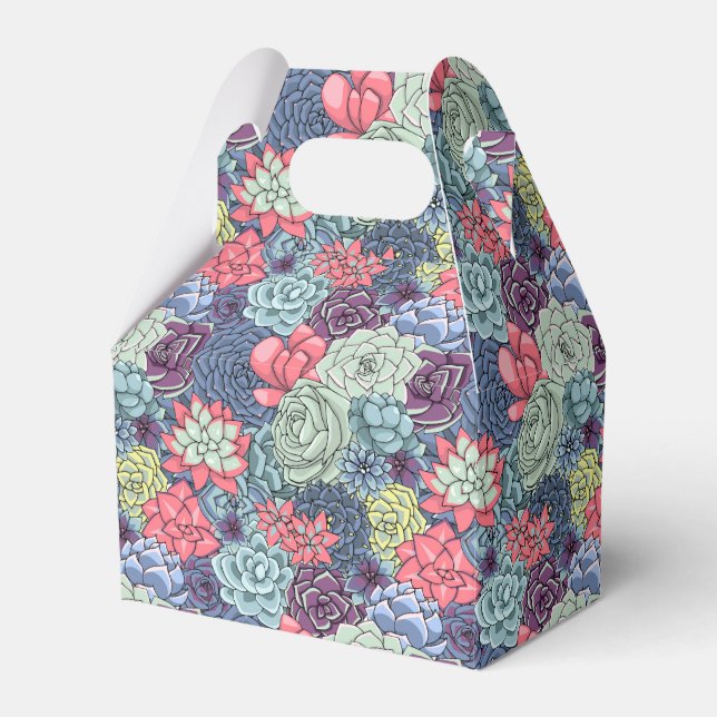 Färglöst sukulativ Mönster Presentaskar (Framsidan Sidan)