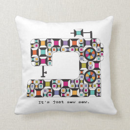 Färglöst sydd Maskin Quilt Mönster Kudde