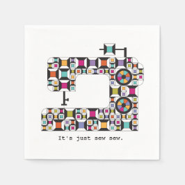 Färglöst sydd Maskin Quilt Mönster Pappersservett