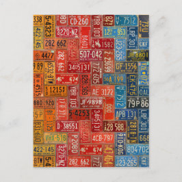 Färglöst Tallrikar från hela 50 stater Vykort