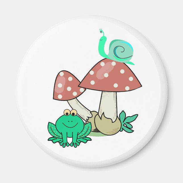 Färglöst tecknad konst magnet (Framsidan)