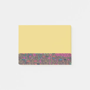 Färglöst tegelvägg Struktur Gräns Post-it Block