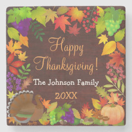 Färglöst Thanksgiving Harvest Stenunderlägg