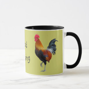 Färglöst Tuppar "Bra Morgon" Kaffe Mugg