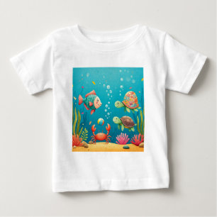 Färglöst undervattenskrabba Turtle Sjögräs T Shirt