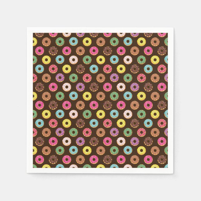 Färglöst ut Mönster i choklad Pappersservett (Framsidan)