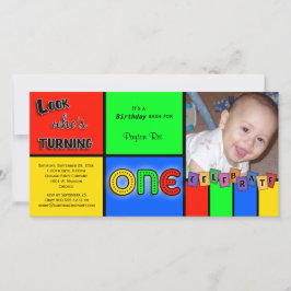 Färglöst utseende Vhos Turing 1 Birthday Inbjudan