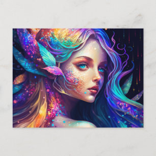 Färglöst, vackert Fairy Vykort