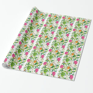 Färglöst Vår blommor och Påskägg Mönster Presentpapper