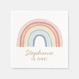 Färglöst vattenfärg Regnbåge Birthday Pappersservett