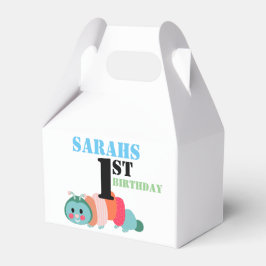 Färglöst vattenpelare Första födelsedag Presentaskar