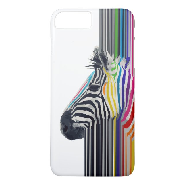 Färglöst Vibrant Rand Zebra-målning Case-Mate iPhone Skal (Baksida)
