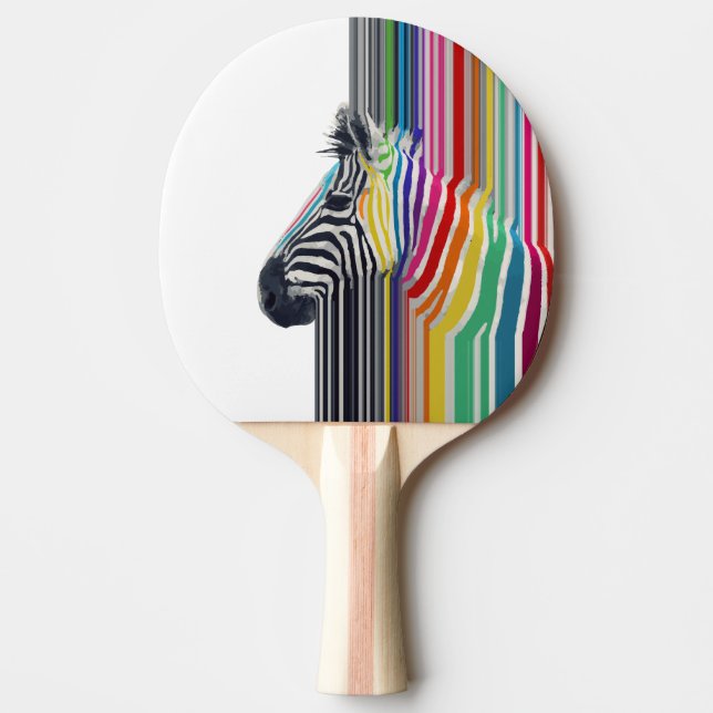 Färglöst Vibrant Rand Zebra-målning Pingisracket (Framsidan)