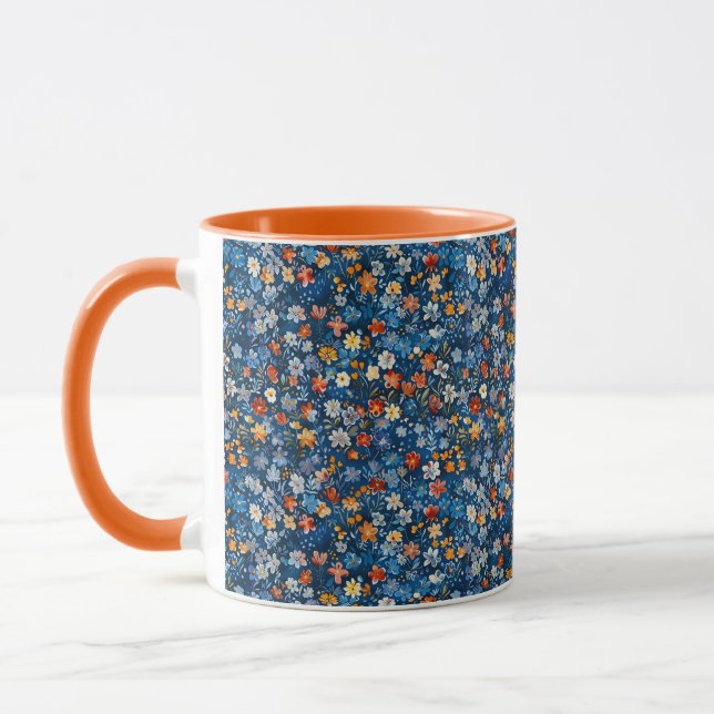 Färglöst Wildblomsterdoitsy-utskrift Mugg (Vänster)