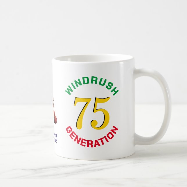 Färglöst WINDRUSH GENERATION 75:e-årsdag Kaffemugg (Höger)