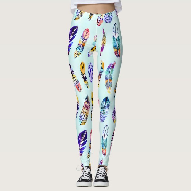 Färgludd Mönster Leggings (Framsida)