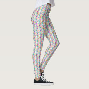 Färgludd och baljväxter av pärlor boho mönster leggings