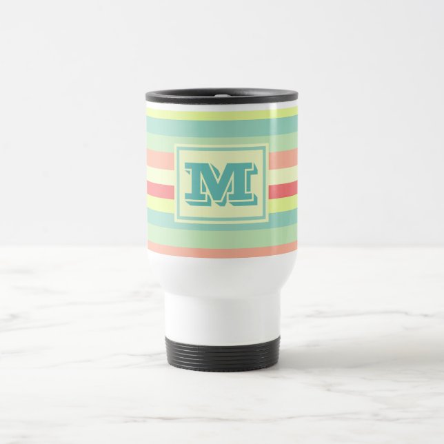 Färglyst Rand Modern Monogram Resemugg (Center)