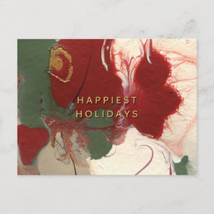 Färgmålad Abstrakt Happiest Helgdag Helg Vykort