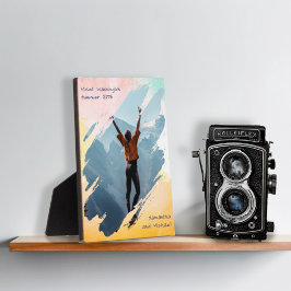 Färgmålad brushstroke Foto Ram plaque