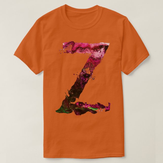 Färgmålad första Brev Z T Shirt (Design framsida)