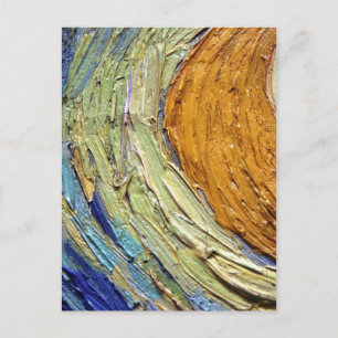 Färgmålad Orange och blå detaljer Van Gogh Vykort