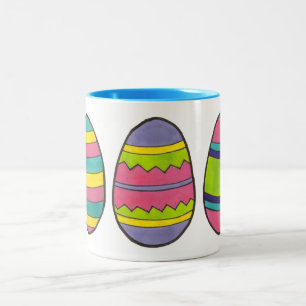 Färgmålade Glad påsk Egg Hunt Eggs Två-Tonad Mugg
