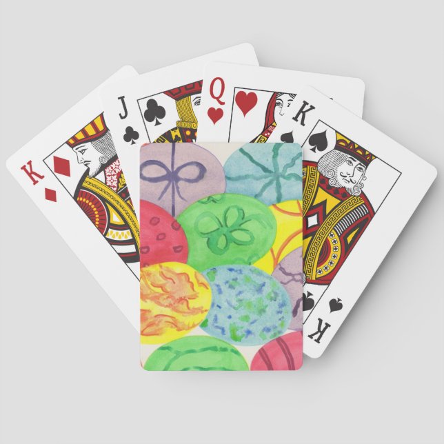 Färgmålade Påskägg Spelkort (Baksidan)