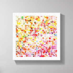 Färgmålade punkter Mönster Canvas Art Biet