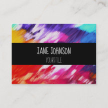 Färgmålat affärskort av konstnärlig abstrakt