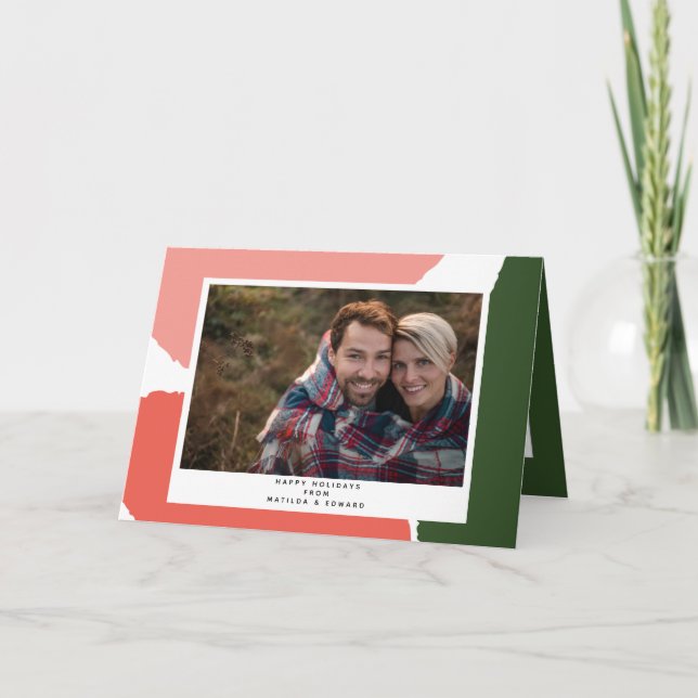 Färgmålat helgdag med abstrakt helgkort (Framsida)