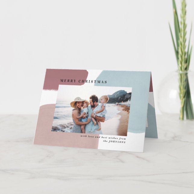 Färgmålat helgdag med abstrakt kort (Framsida)