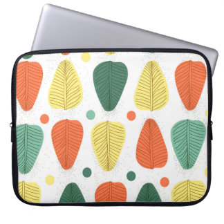 Färgmålat löv, smart företagsbakgrund laptop fodral